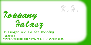 koppany halasz business card